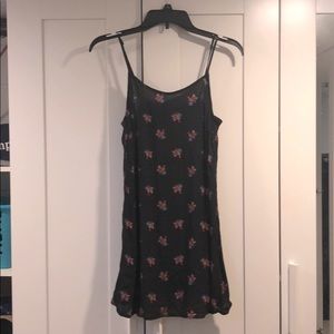 Black floral camisole dress